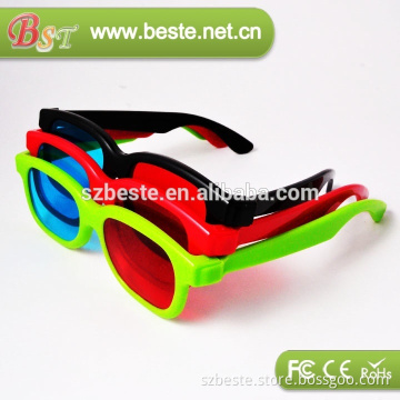 good selling plastic red cyan anaglyphic 3d glasses